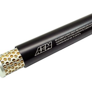 Aem Electron Fuel Filter, High Volume, For Use with High Pressure Systems, Gasoline/Alcohol, IN-Line, -10 AN Female Inlet/Outlet – 25-201BK