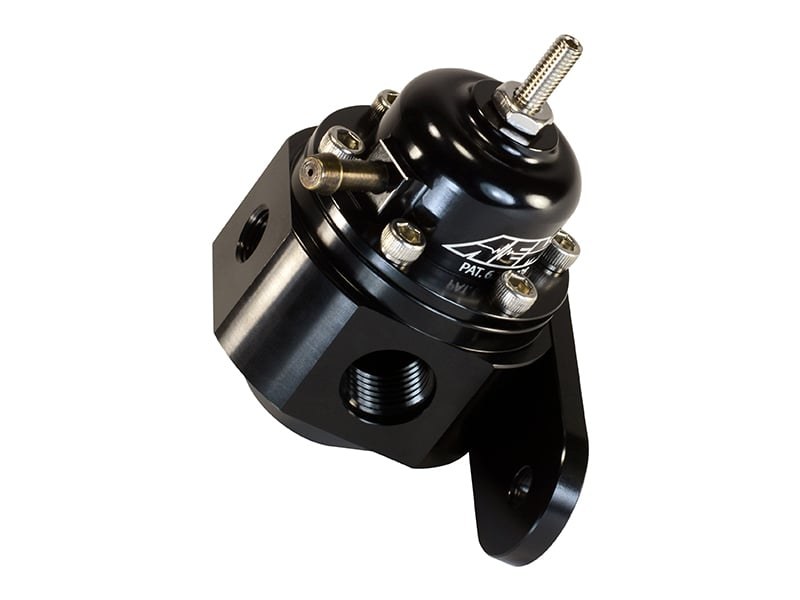 Aem Electron Fuel Pressure Regulator, 20-150 PSI, -6 AN Inlet/Stock Outlet, Gasoline, Anodized, Aluminum, With Regulator/ Fittings – 25-302BK