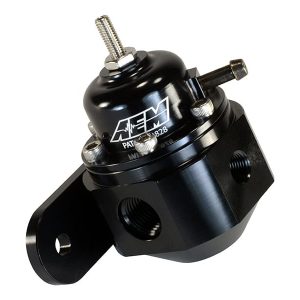 Aem Electron Fuel Pressure Regulator, 20-150 PSI, -6 AN Inlet/Stock Outlet, Gasoline, Anodized, Aluminum, With Regulator/ Fittings – 25-302BK