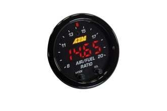 Aem Electron Gauge Air/ Fuel Ratio, X Series, Round, IN Dash 2-1/16 Inch, Gasoline, 8 to 20 Range, Digital Display – 30-0300