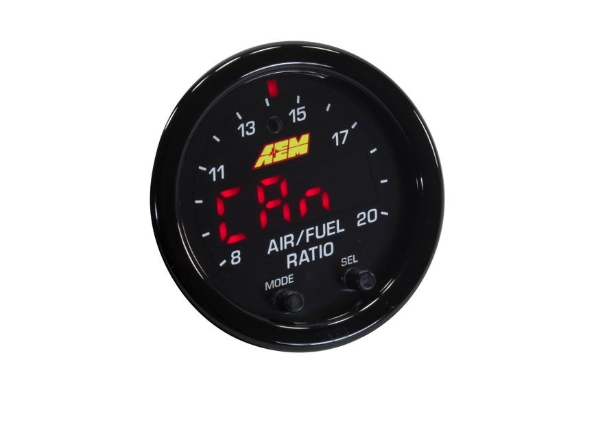 Aem Electron Gauge Air/ Fuel Ratio, X Series, Round, IN Dash 2-1/16 Inch, Gasoline, 8 to 20 Range, Digital Display – 30-0300
