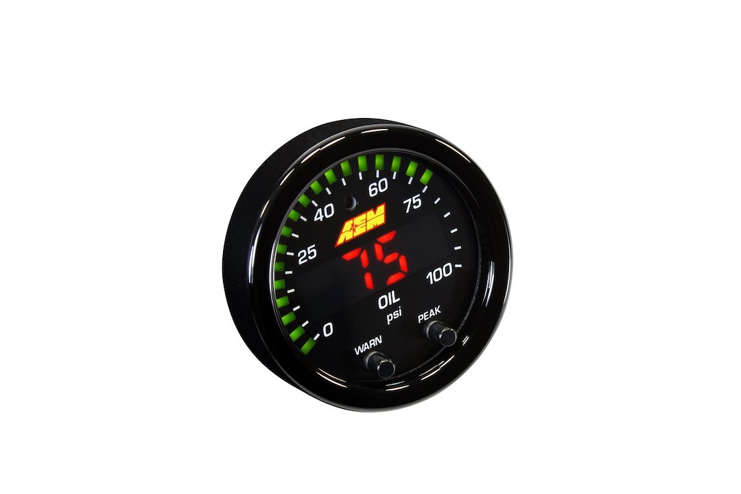Aem Electron Gauge Fuel Pressure/ Oil Pressure, X Series, Single Gauge That Can Be Used to Display Either Fuel Pressure or Oil Pressure – 30-0301