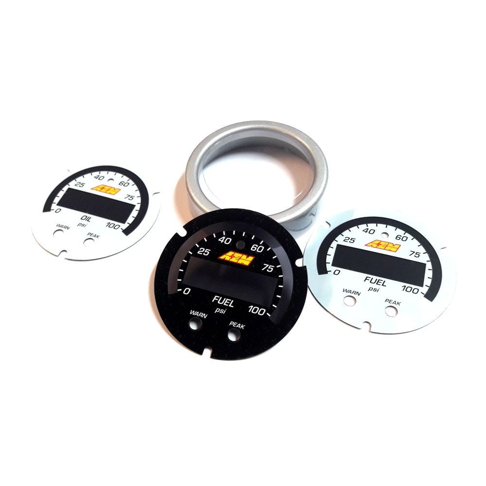 Aem Electron Gauge Face Overlay, X Series, White, For Use with Aem Part Number 30-0301 – 30-0301-ACC