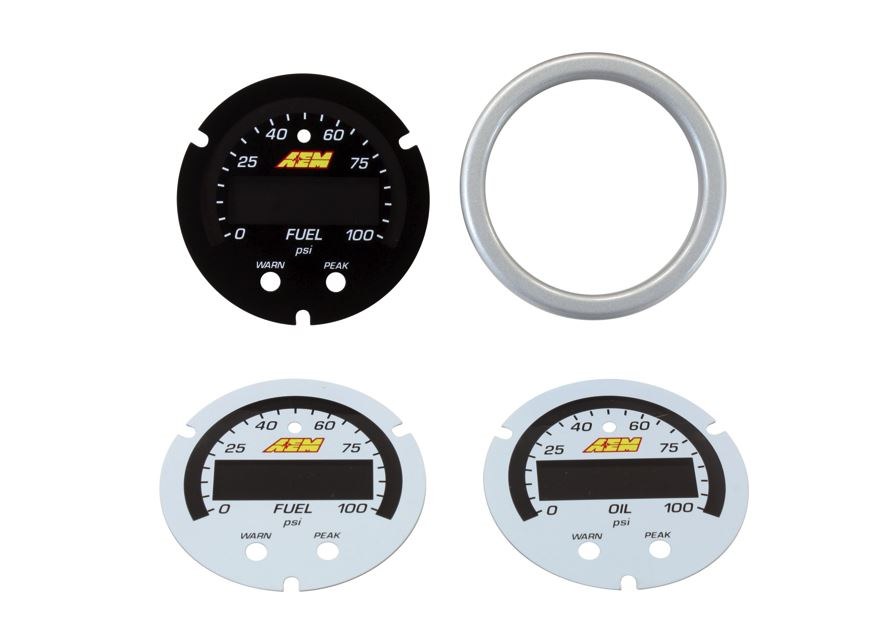 Aem Electron Gauge Face Overlay, X Series, White, For Use with Aem Part Number 30-0301 – 30-0301-ACC