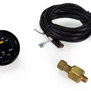 Aem Electron Gauge Oil Pressure, X Series, 2-1/16 Inch Diameter, Electrical, Digital Display, 0-150 PSI, With Black Bezels/ Black Faceplates – 30-0307