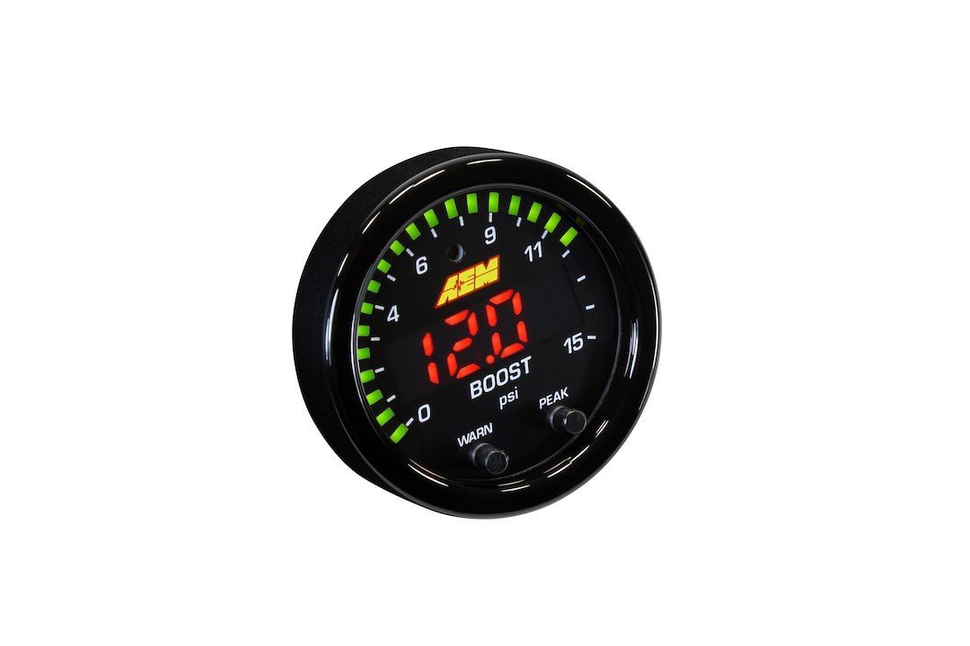 Aem Electron Gauge Boost/ Fuel Pressure, X Series, Single Gauge That Can Be Used to Display Either Boost or Fuel Pressure, 2-1/16 Inch – 30-0309