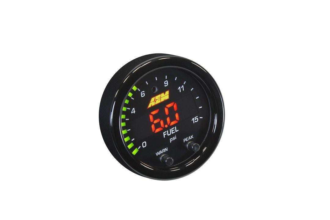 Aem Electron Gauge Boost/ Fuel Pressure, X Series, Single Gauge That Can Be Used to Display Either Boost or Fuel Pressure, 2-1/16 Inch – 30-0309