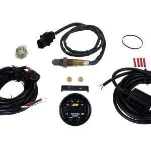 Aem Electron Gauge Air/ Fuel Ratio, X Series, Round, IN Dash 2-1/16 Inch, Gasoline, Digital, With Oxygen Sensor/ Wiring Harnesses – 30-0334