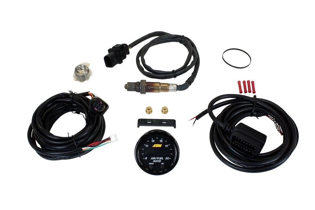 Aem Electron Gauge Air/ Fuel Ratio, X Series, Round, IN Dash 2-1/16 Inch, Gasoline, Digital, With Oxygen Sensor/ Wiring Harnesses – 30-0334