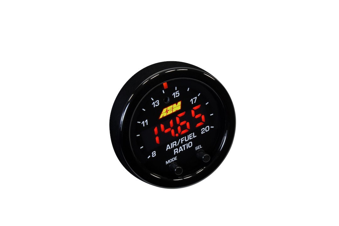 Aem Electron Gauge Air/ Fuel Ratio, X Series, Round, IN Dash 2-1/16 Inch, Gasoline, Digital, With Oxygen Sensor/ Wiring Harnesses – 30-0334