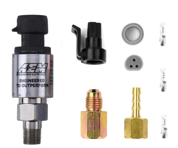 Aem Electron Gauge Pressure Sensor, 0-100 PSI, 1/8 Inch NPT Male Threads – 30-2130-100