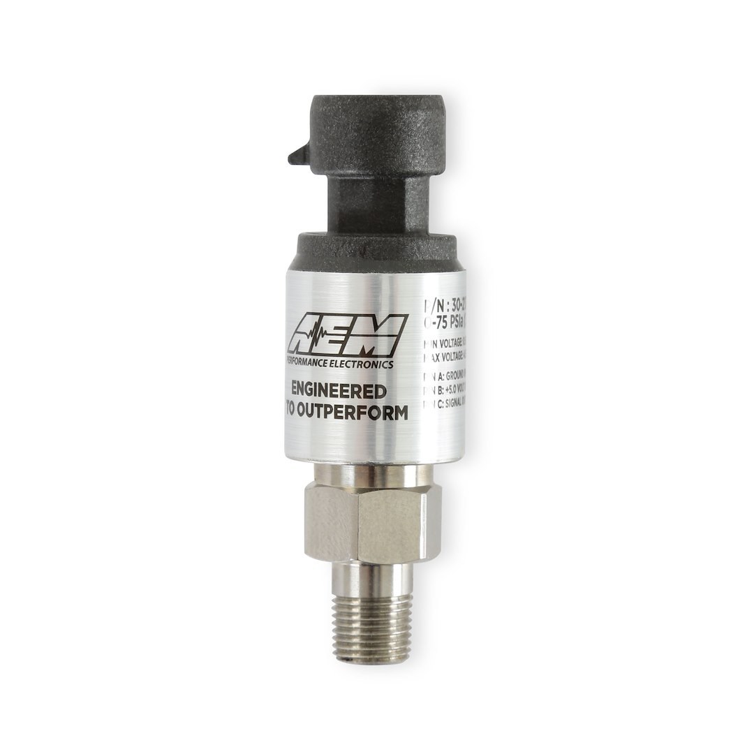 Aem Electron Manifold Absolute Pressure Sensor, Universal, Bosch Style, 5 BAR/75 Psia – 30-2130-75