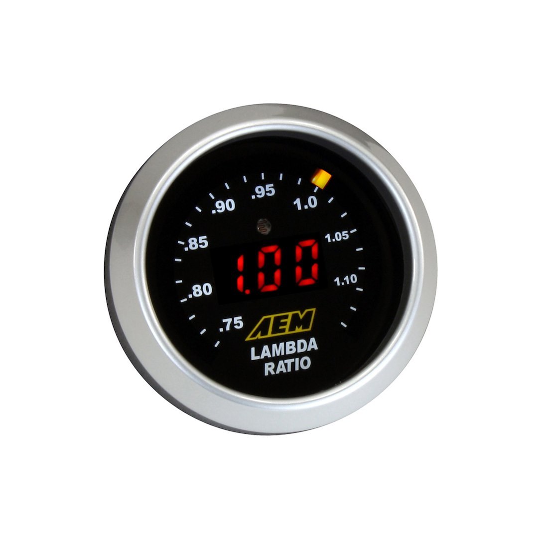 Aem Electron Gauge Air/ Fuel Ratio, Wideband O2 Air/Fuel Uego Gauge, Round, IN Dash 2-1/16 Inch, Gasoline, 11 to 17 Range, Digital – 30-4110