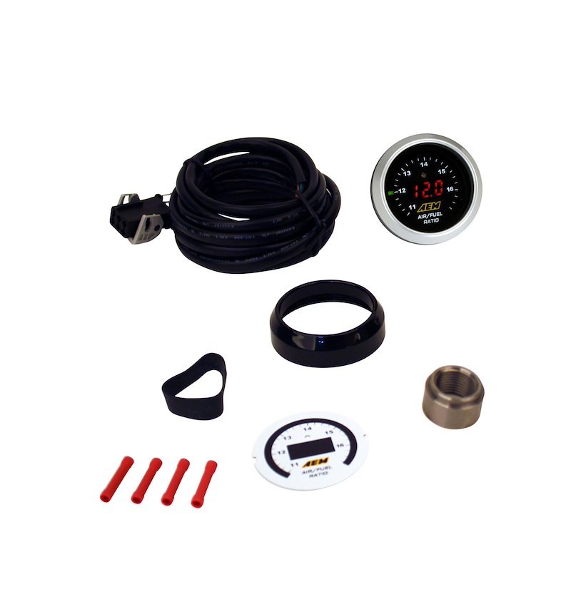 Aem Electron Gauge Air/ Fuel Ratio, Wideband O2 Air/Fuel Uego Gauge, Round, IN Dash 2-1/16 Inch, Gasoline, 11 to 17 Range, Digital – 30-4110NS