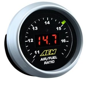 Aem Electron Gauge Air/ Fuel Ratio, Wideband O2 Air/Fuel Uego Gauge, Round, IN Dash 2-1/16 Inch, Gasoline, 11 to 17 Range, Digital – 30-4110NS