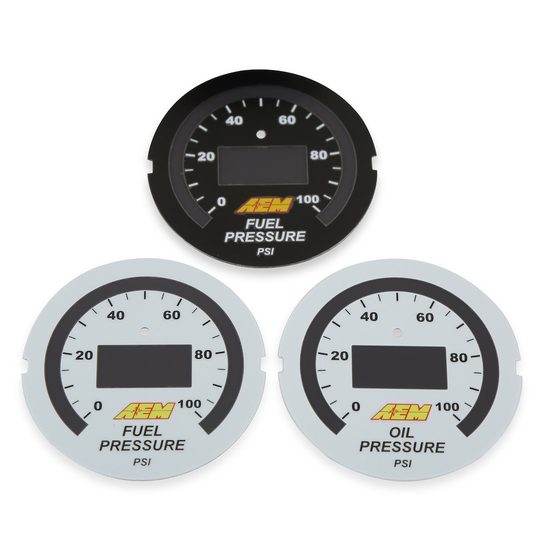 Aem Electron Gauge Fuel Pressure/ Oil Pressure, Single Gauge That Can Be Used to Display Either Fuel Pressure or Oil Pressure, 52 Millimeter – 30-4401