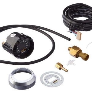 Aem Electron Gauge Boost, 52 Millimeter, Electrical, -30 to 35 PSI, Digital Display, With White Face/Silver Bezel, LED – 30-4406