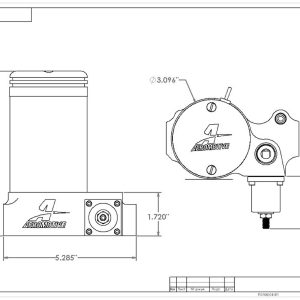 Aeromotive Fuel Pump Electric, A2000 Series, 12 Volt Chassis Mount, Alcohol or Gasoline, 30 PSI Maximum Pressure, 350 Gallons Per Hour – 11202