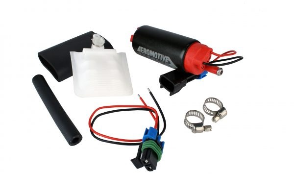 Aeromotive Fuel Pump Electric, Gasoline or E85, 40PSI, Offset Inlet/ IN-Line with Outlet, With Universal Filter Sock – 11542