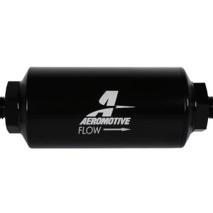 Aeromotive Fuel Filter, Male AN-06 Cellulose 10 Micron IN-Line Fuel Filter, AN-06 Ports, 2 Inch Outside Diameter, 10 Micron Cellulose Element – 12347