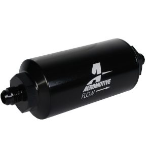 Aeromotive Fuel Filter, Male AN-06 Cellulose 10 Micron IN-Line Fuel Filter, AN-06 Ports, 2 Inch Outside Diameter, 10 Micron Cellulose Element – 12347