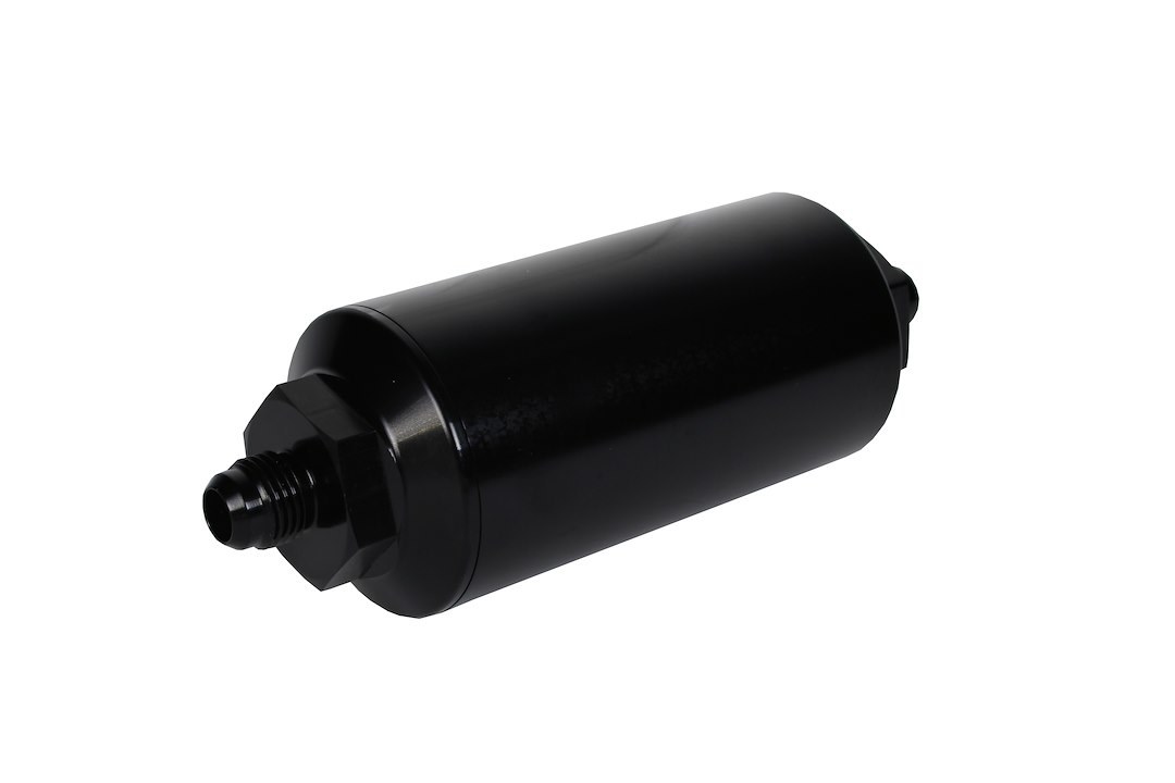 Aeromotive Fuel Filter, Male AN-06 Cellulose 10 Micron IN-Line Fuel Filter, AN-06 Ports, 2 Inch Outside Diameter, 10 Micron Cellulose Element – 12347