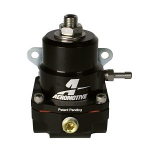 Aeromotive Fuel Pressure Regulator, A1000 Series, 40-70PSI, Two ORB-08 Inlet/ Outlet Ports, 1/8 NPT Dedicated Gauge Port, ORB-06 Return Port – 13139