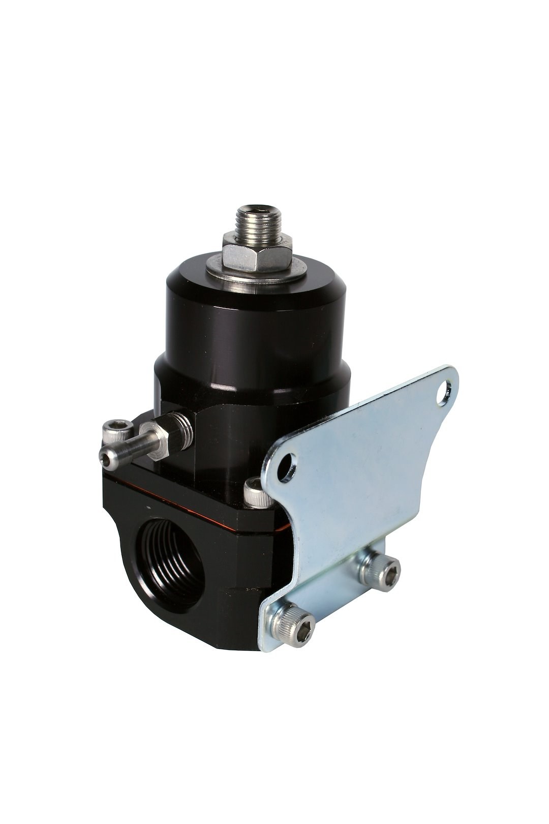 Aeromotive Fuel Pressure Regulator, A1000 Series, 40-70PSI, Two ORB-08 Inlet/ Outlet Ports, 1/8 NPT Dedicated Gauge Port, ORB-06 Return Port – 13139