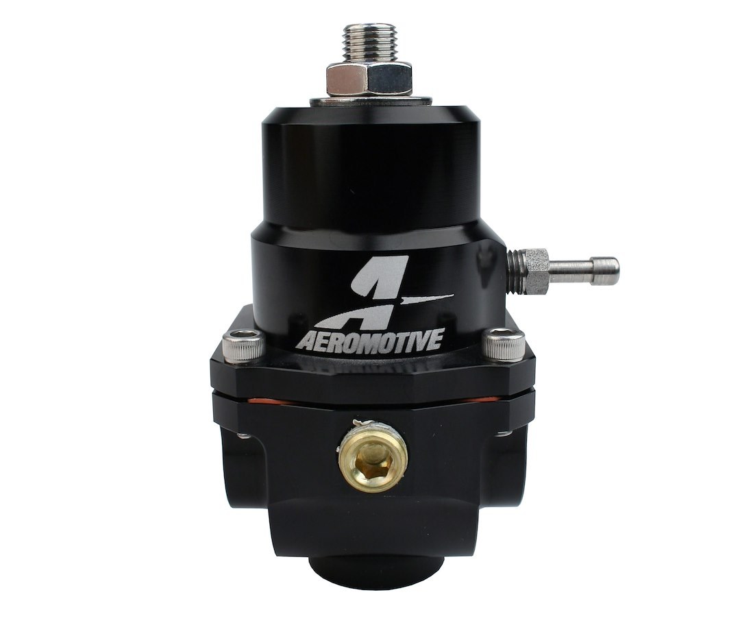 Aeromotive Fuel Pressure Regulator, 3-15 PSI, -8AN Inlet/Outlet/Return, Gasoline, Black – 13304