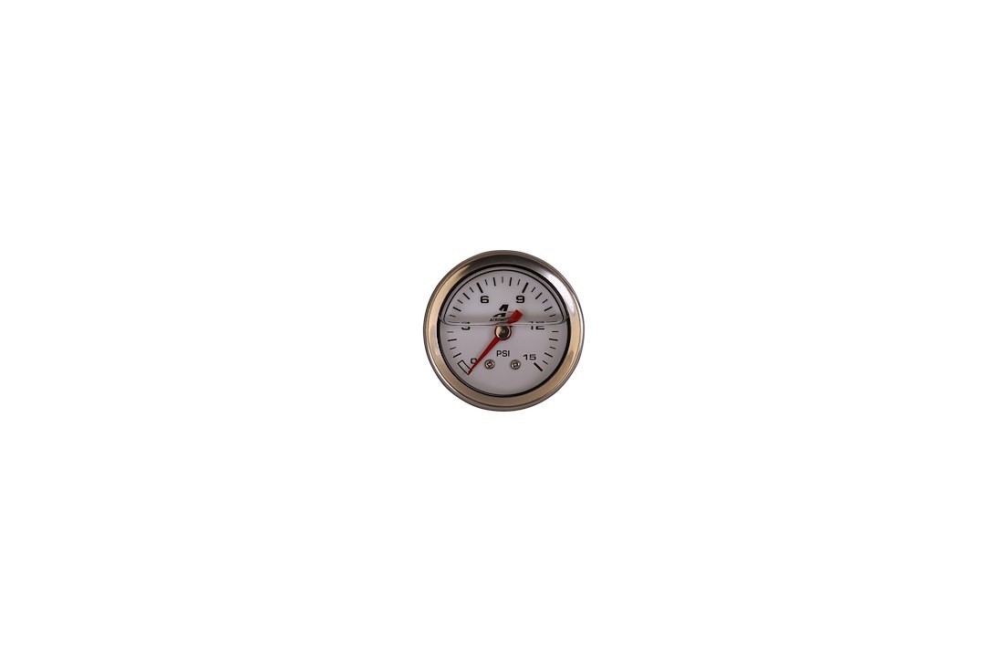 Aeromotive Gauge Fuel Pressure, 1-1/2 Inch Diameter, 15 PSI, Analog – 15632
