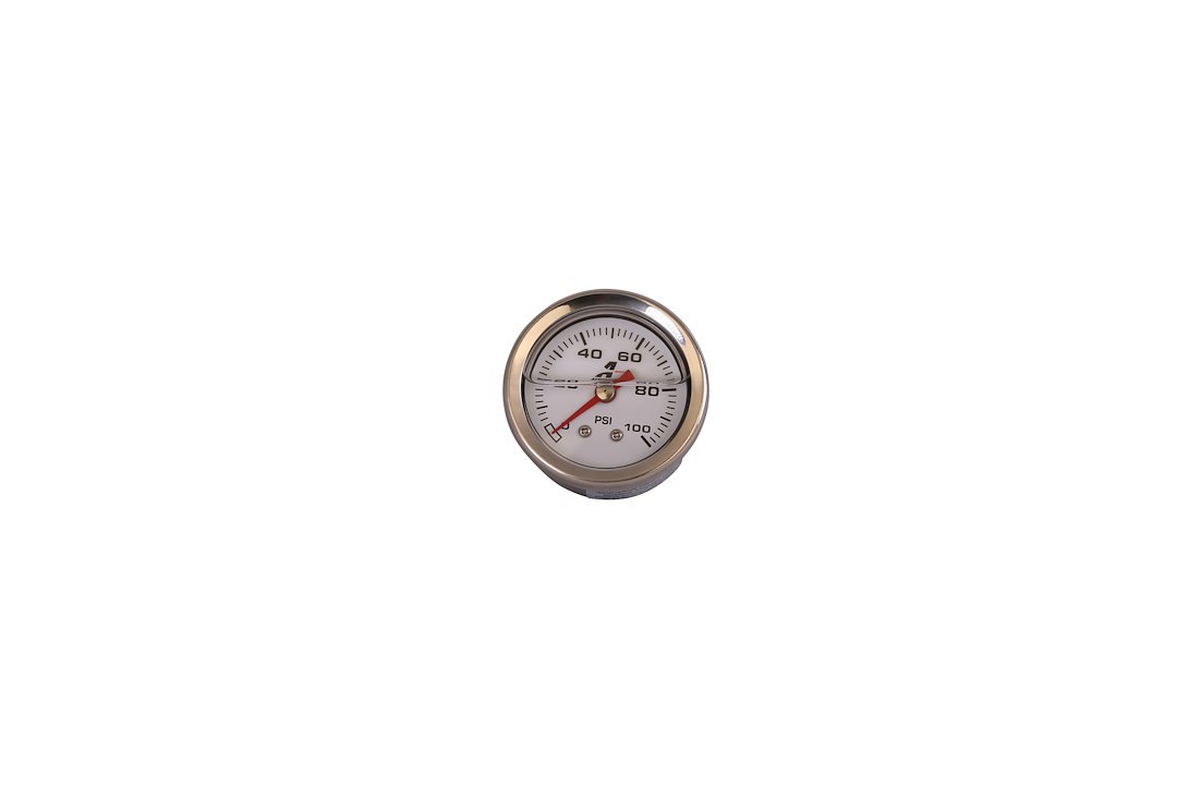 Aeromotive Gauge Fuel Pressure, 1-1/2 Inch Diameter, 100 PSI, Analog – 15633