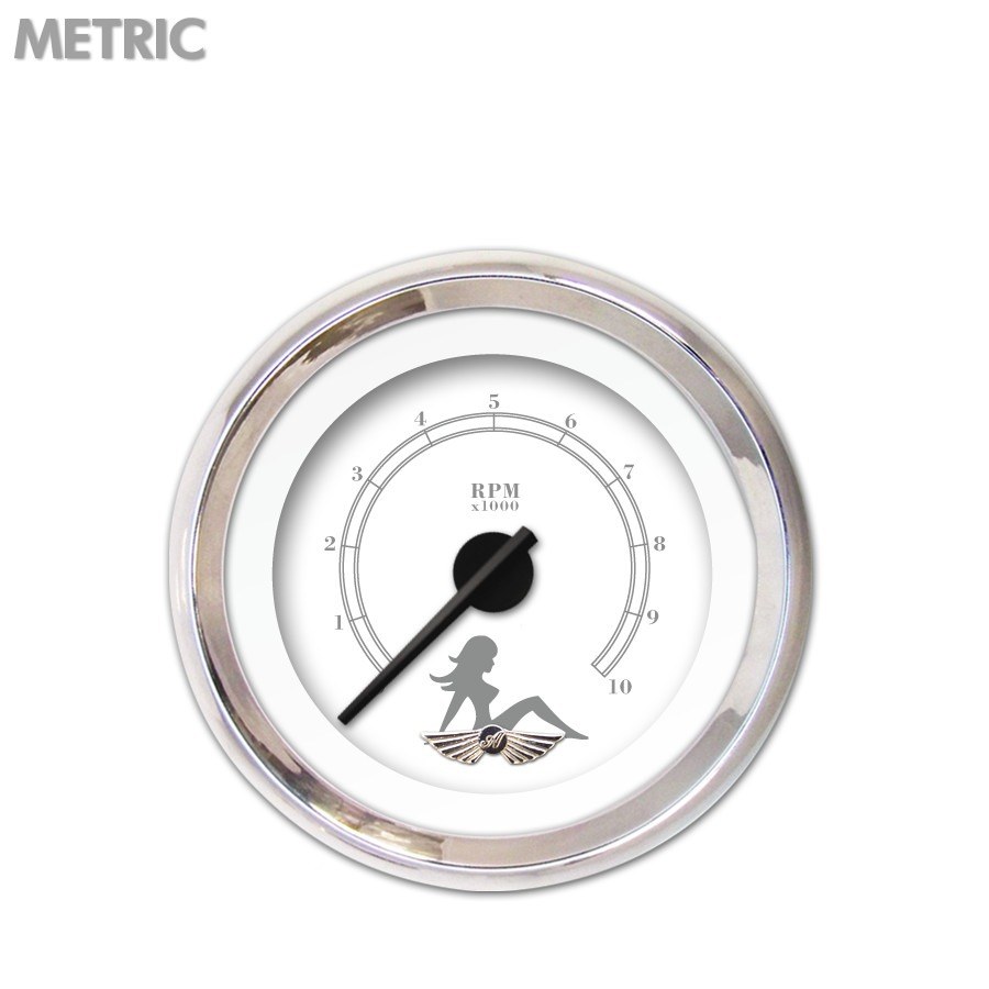 Aurora Instr Tachometer, Mudflap Series, Aftermarket, Pre-Assembled, 2-1/4 Inch Inside Diameter/ 3.37 Inch Outside Diameter – GAR172ZMAIABCC