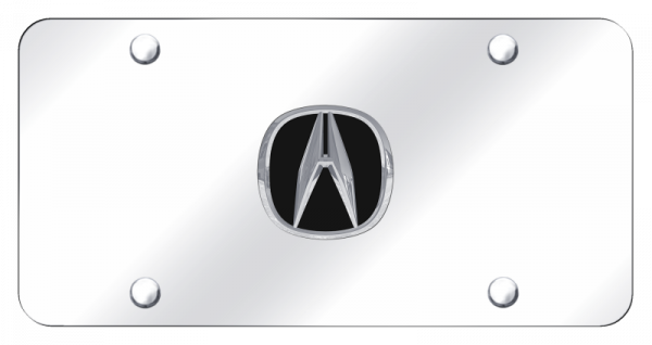 Auto Gold License Plate, Chrome Acura Logo, Stainless Steel – ACU.CC