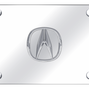 Auto Gold License Plate, Chrome Acura Logo, Stainless Steel – ACU.P.CC