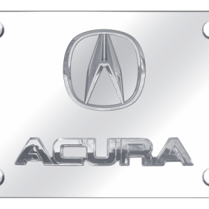 Auto Gold License Plate, Chrome Acura Logo/Name, Stainless Steel – D.ACU.P.CC