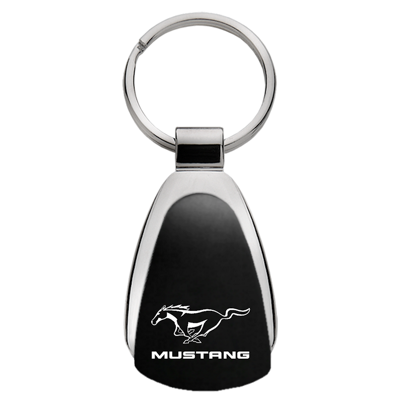 Auto Gold Key Chain, Mustang, Teardrop, Black, Stainless Steel – KCK.MUS