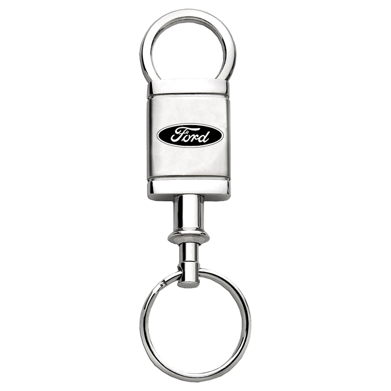 Auto Gold Key Chain, Ford, Valet, Satin Chrome, Stainless Steel – KCV.FOR