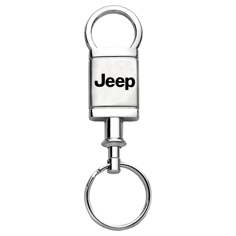 Auto Gold Key Chain, Jeep, Valet, Satin Chrome, Stainless Steel – KCV.JEE