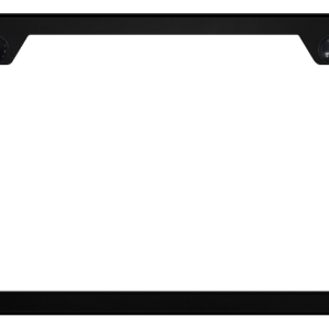 Auto Gold License Plate Frame, 2-HOLE, Powder Coated, Black, Stainless Steel, With Model Specific Hardware and Theft Deterrent Caps – LF.449.B