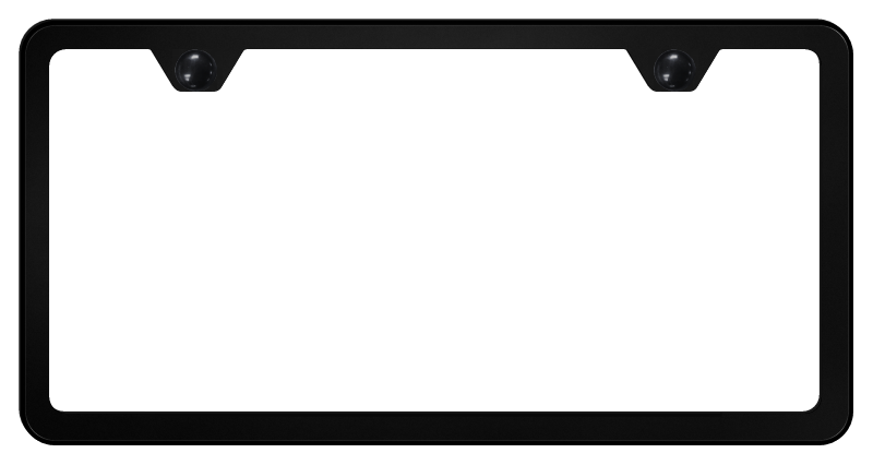 Auto Gold License Plate Frame, 2-HOLE, Powder Coated, Black, Stainless Steel, With Model Specific Hardware and Theft Deterrent Caps – LF.449.B