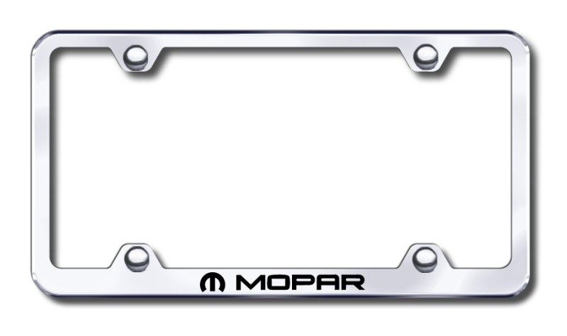 Auto Gold License Plate Frame, Mopar Wide Body, Laser Etched, Chrome, Stainless Steel – LFW.MOP.EC