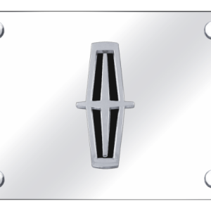 Auto Gold License Plate, Chrome/Black Lincoln Logo, Stainless Steel – LIN.V.B.CC