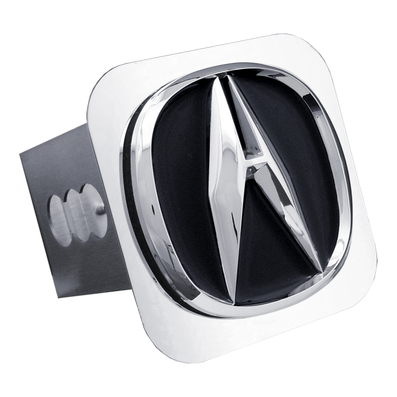 Auto Gold Trailer Hitch Cover, Fits 2 Inch Receiver, Black Fill Acura Logo, Chrome, Stainless Steel – T.ACU.C