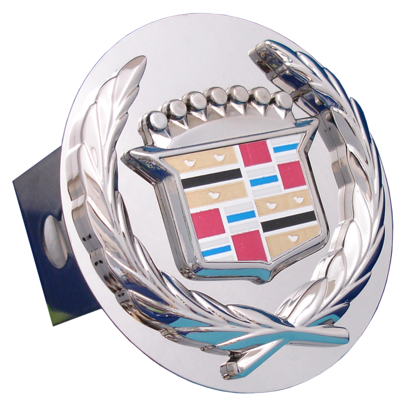 Auto Gold Trailer Hitch Cover, Fits 2 Inch Receiver, Cadillac Logo, Chrome, Stainless Steel – T.CAD.C