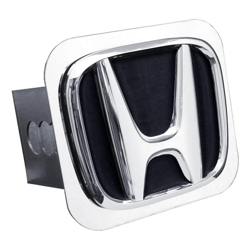 Auto Gold Trailer Hitch Cover, Fits 2 Inch Receiver, Black Fill Honda Logo, Chrome, Stainless Steel – T.HON.C