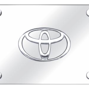 Auto Gold License Plate, Chrome Toyota Logo, Stainless Steel – TOY.CC