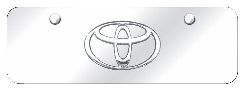 Auto Gold License Plate, Chrome Toyota Logo, Chrome Mini Plate, Stainless Steel – TOY.CCM