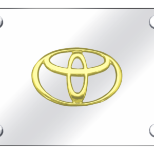 Auto Gold License Plate, Gold Toyota Logo, Chrome Plate, Stainless Steel – TOY.GC
