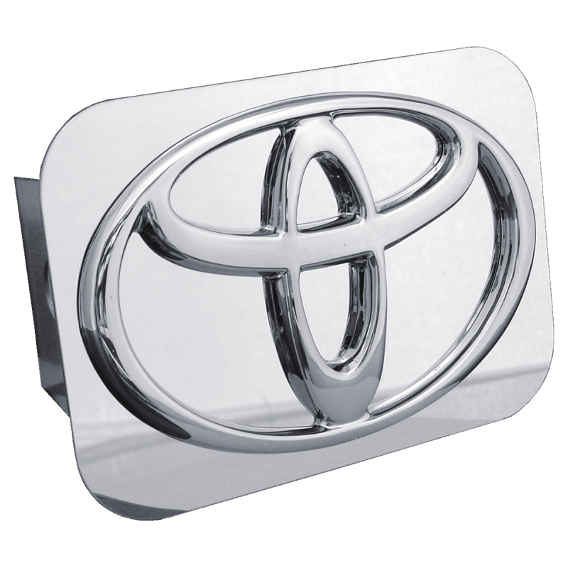 Auto Gold Trailer Hitch Cover, Fits 2 Inch Receiver, Toyota Logo, Chrome, Stainless Steel – T.TOY.C
