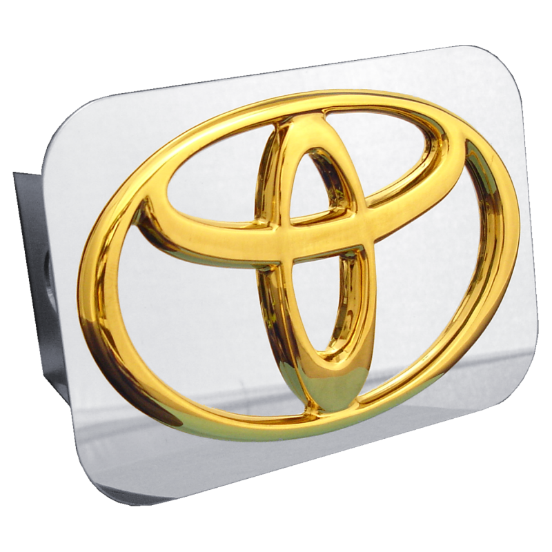 Auto Gold Trailer Hitch Cover, Fits 2 Inch Receiver, Toyota Logo, Stainless Steel – T.TOY.G
